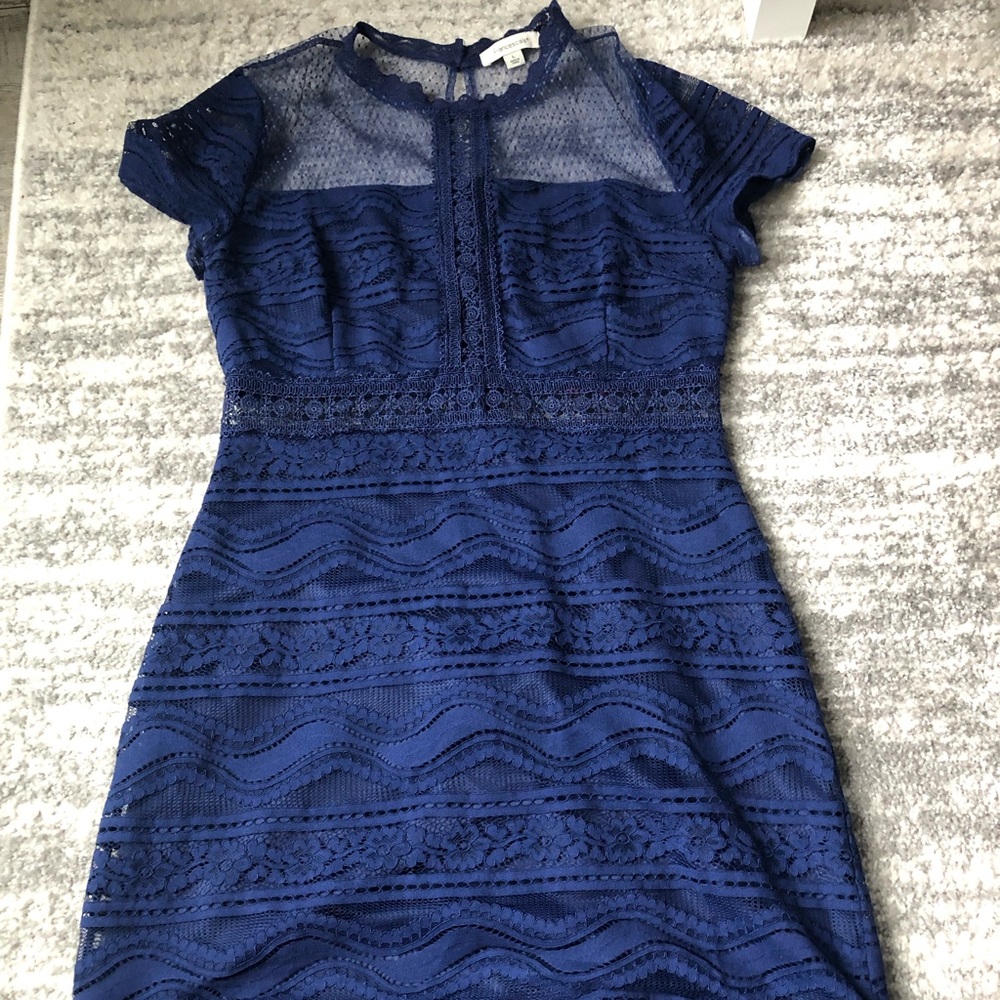 Blue lace dress